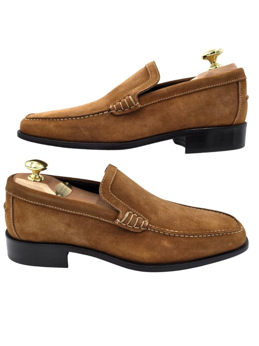 NEW Donald J. Pliner Italy Camel Tan Sport Suede Loafers Dress Shoes Men size 7M - Picture 4 of 15